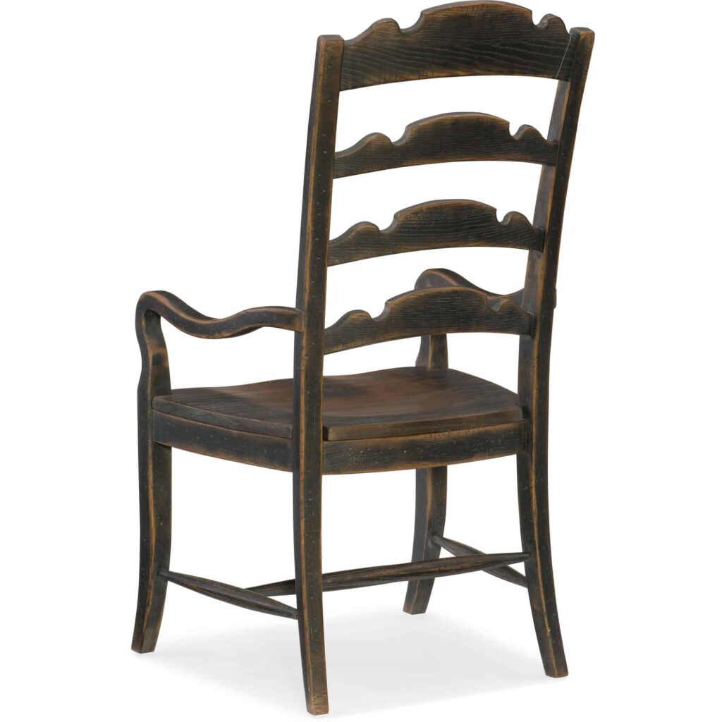 Hill Country Twin Sisters Ladderback Arm Chair - Image 2