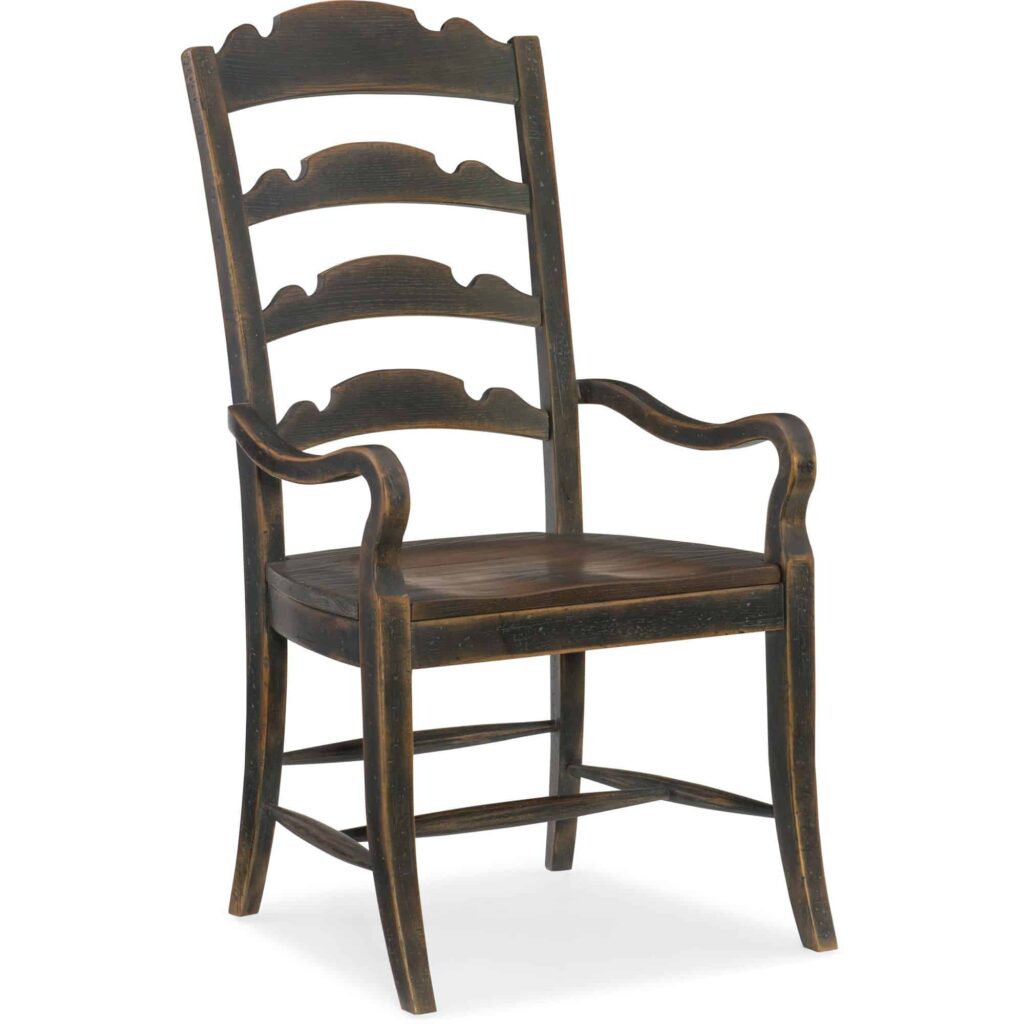 Hill Country Twin Sisters Ladderback Arm Chair