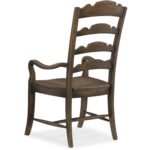 Hill Country Twin Sisters Ladderback Arm Chair 4 Hill Country Twin Sisters Ladderback Arm Chair 5960-75300-BRN 5960 75300 brn back