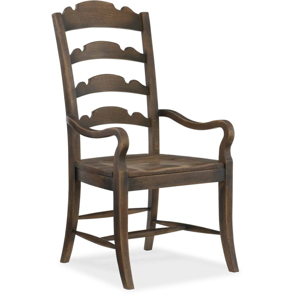 Hill Country Twin Sisters Ladderback Arm Chair