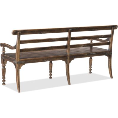 Hill Country Helotes Dining Bench 5960-75315-BRN 5960 75315 brn silo back