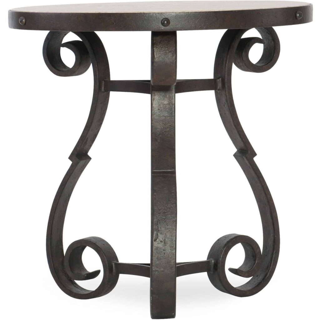 Luckenbach Metal and Stone End Table