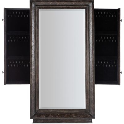 Traditions Floor Mirror w/hidden jewelry storage 5961-50001-89 5961 50001 89 open silo2