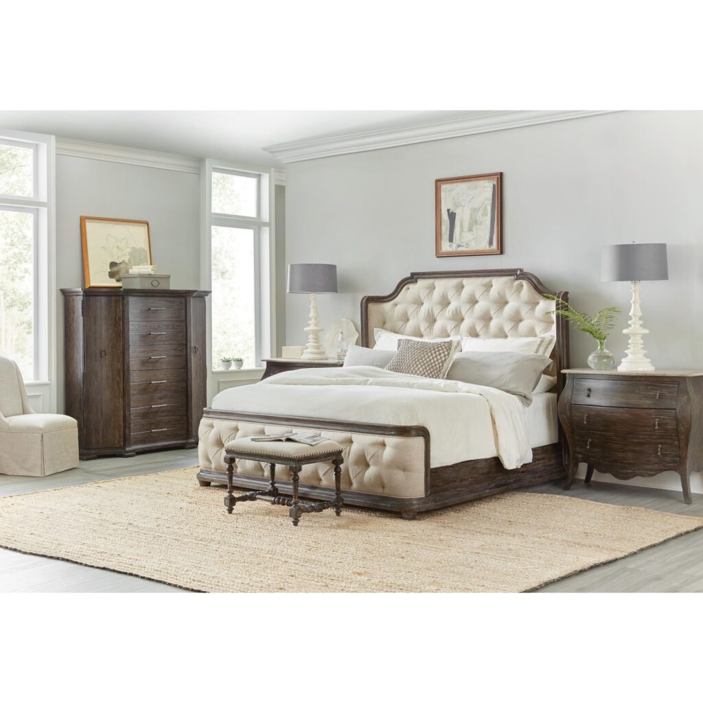 Traditions King Upholstered Panel Bed - Image 4