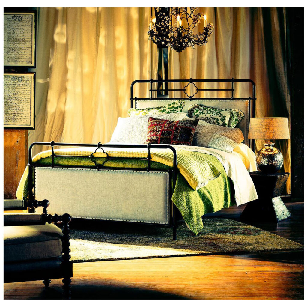 Curated Upholstered Metal King Bed - Image 4