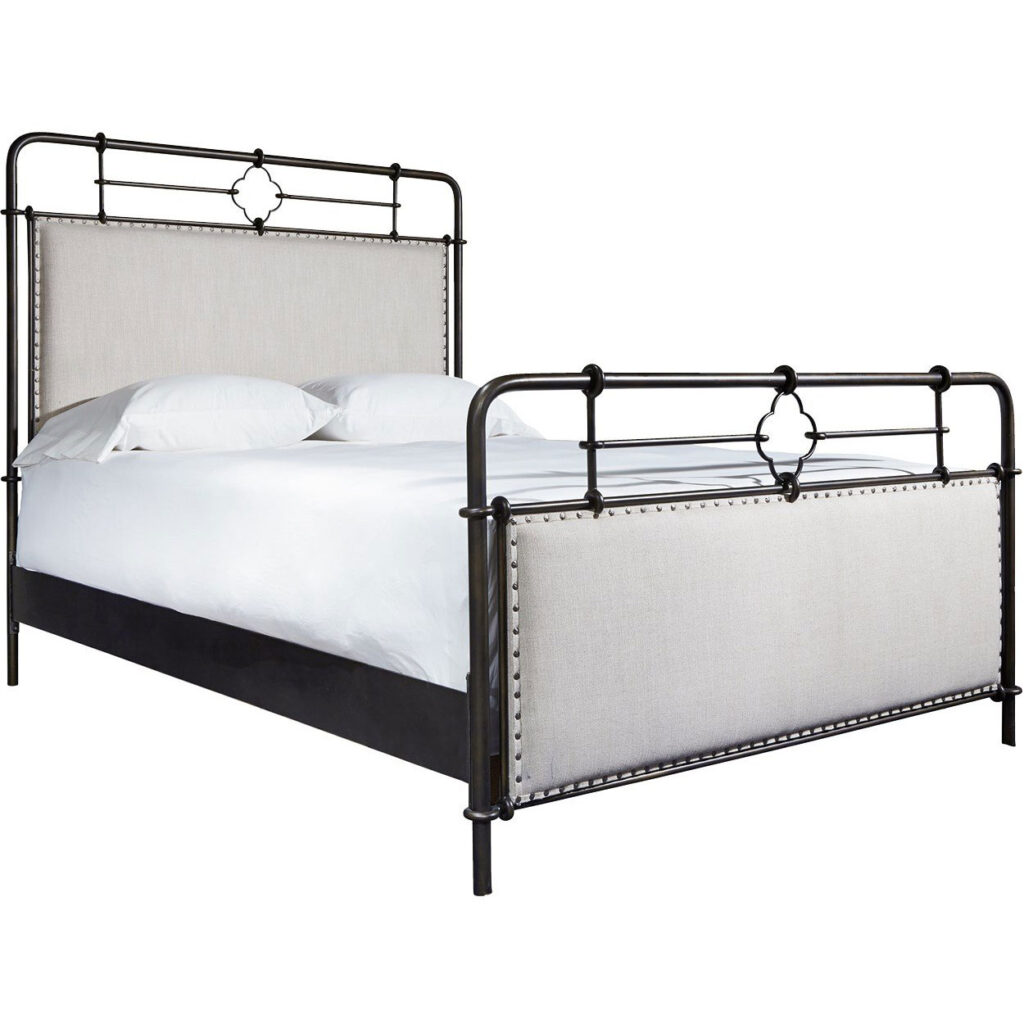 Curated Upholstered Metal King Bed