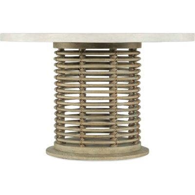 Surfrider 48in Rattan Round Dining Table 6015-75203-80 6015 75203b 80 silo