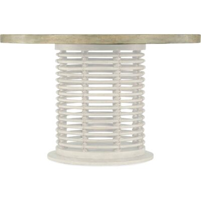 Surfrider 48in Rattan Round Dining Table 6015-75203-80 6015 75203t 80 silo