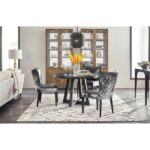 Chapman Shou Sugi Ban Petite Round Dining Table 8 Chapman Shou Sugi Ban Petite Round Dining Table 6033-75201-99 6033 75201 99 75906 85 dc102 97 room