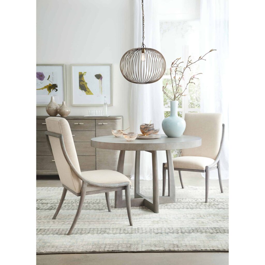 Affinity 48in Round Pedestal Dining Table with 1-18in Leaf - Image 5