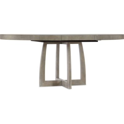 Affinity 48in Round Pedestal Dining Table with 1-18in Leaf 6050-75203-GRY 6050 75203 gry silo2