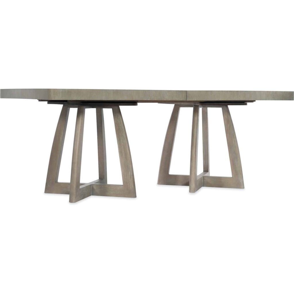 Affinity 78in Rectangle Pedestal Dining Table with 2-18in Leaves