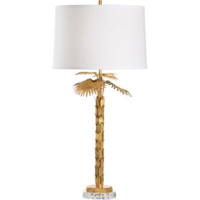 Palm Island Lamp - Gold
