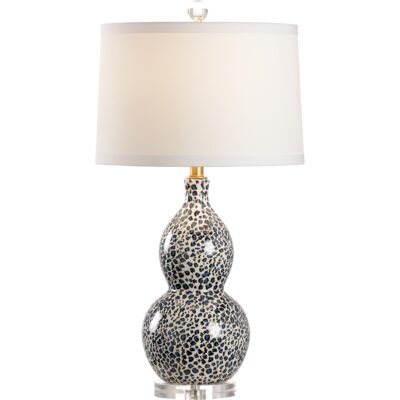 Snow Leopard Lamp - Blue