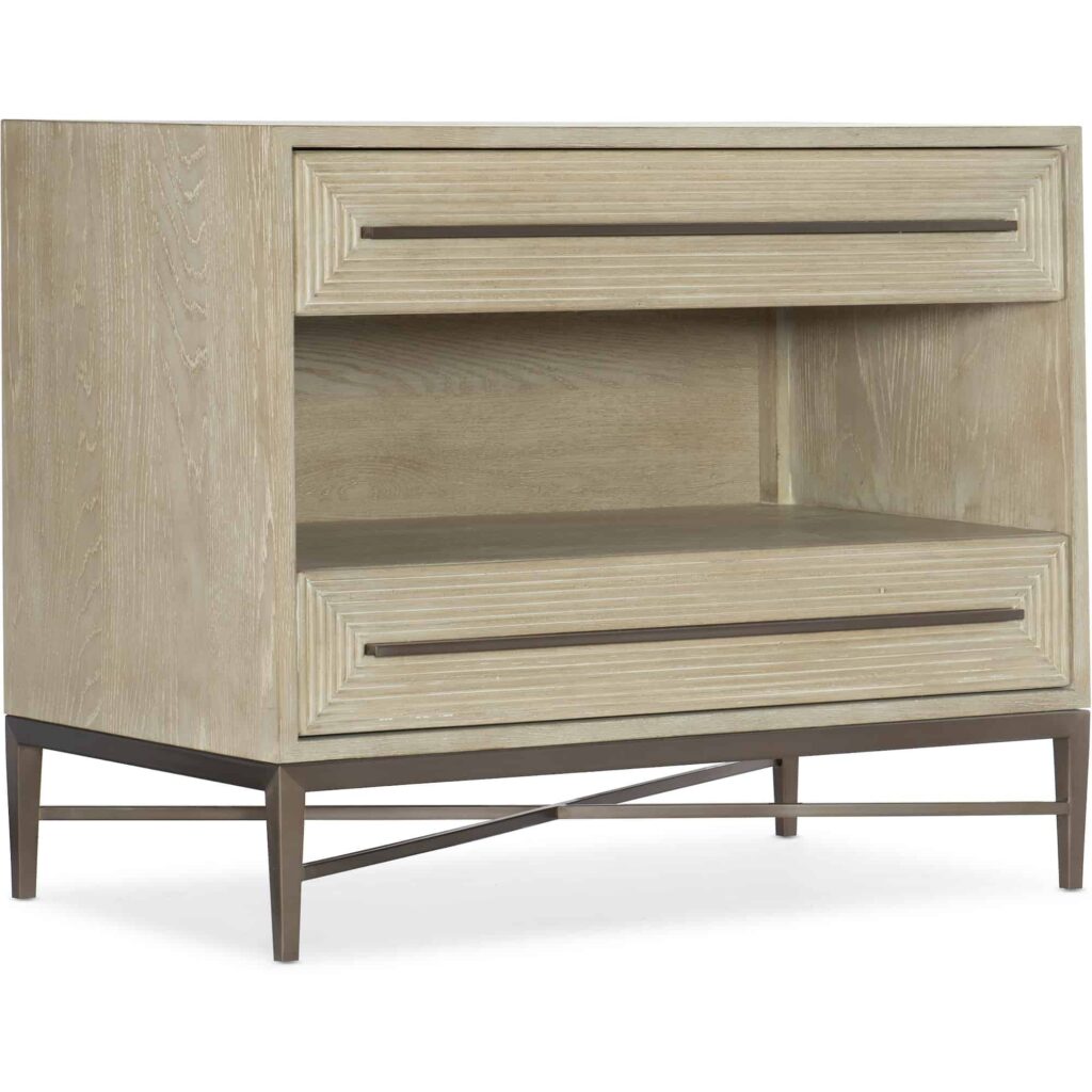 Cascade Two-Drawer Nightstand