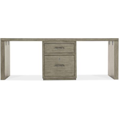 Linville Falls Desk - 84in Top-Small File and 2 Legs 6150-10914-85 6150 10914 85 straight silo