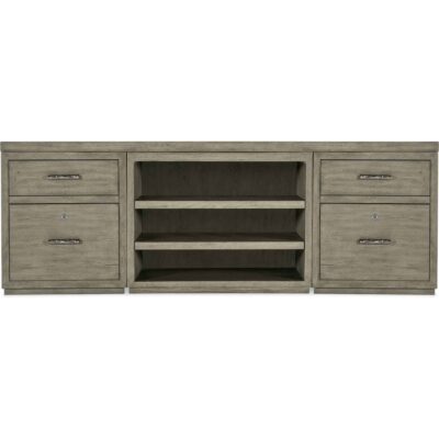 Linville Falls Credenza - 84in Top-2 Small Files and Open 6150-10918-85 6150 10918 85 straight silo