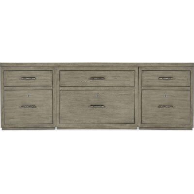 Linville Falls Credenza - 84in Top-2 Small Files and Lateral File 6150-10919-85 6150 10919 85 straight silo