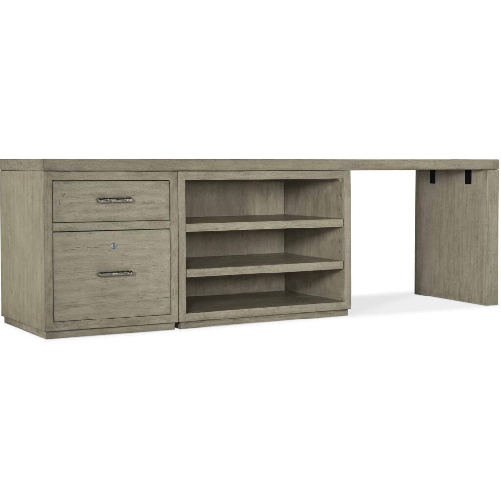 Linville Falls Desk - 96in Top-Small File-Open and Leg