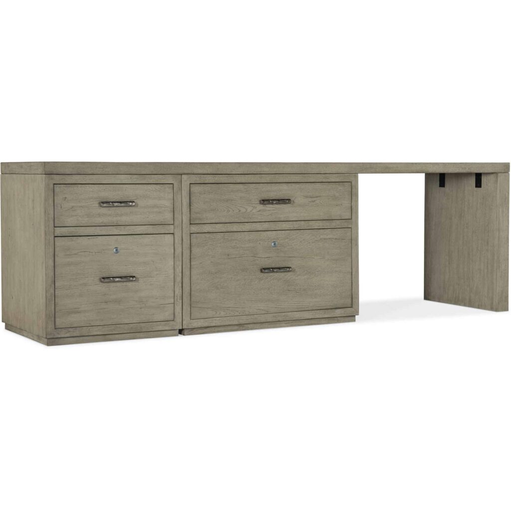 Linville Falls Desk - 96in Top-Small File-Lateral File and Leg