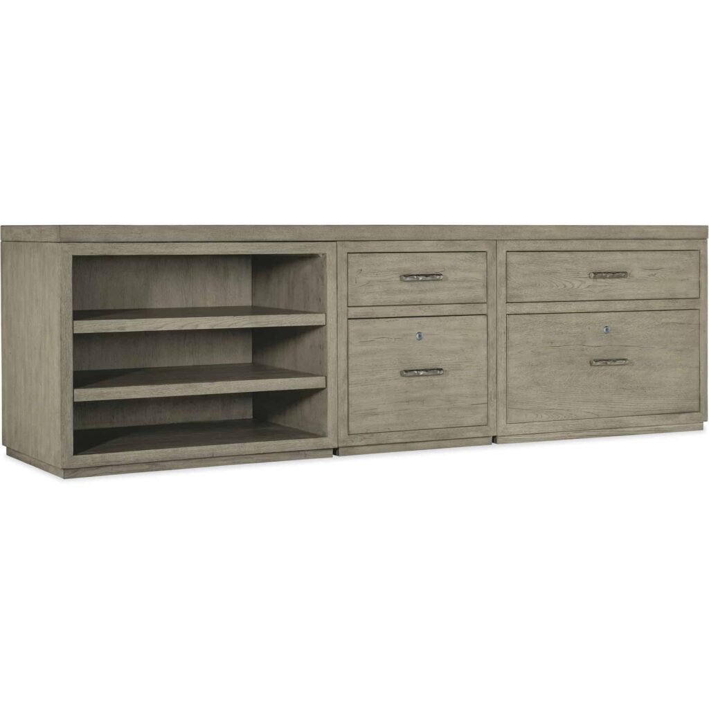 Linville Falls Credenza - 96in Top-Small File-Lateral File and Open