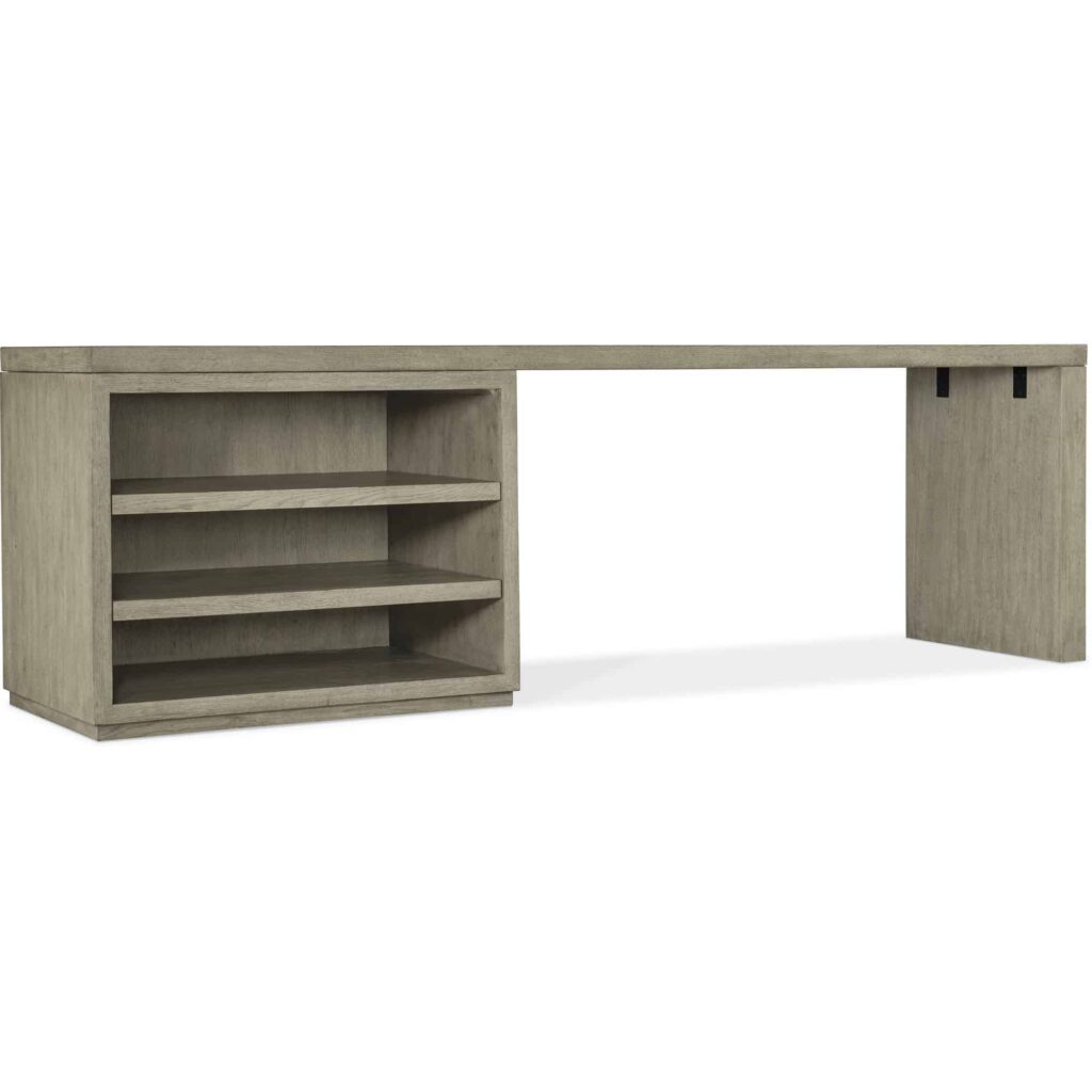 Linville Falls Desk - 96in Top-Open Desk Cabinet and 1 Leg