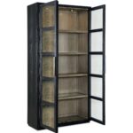 Linville Falls Shou Sugi Ban Curio Cabinet 12 Linville Falls Shou Sugi Ban Curio Cabinet 6150-75906-99 6150 75906 99 open silo