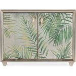 Melange Lets Be Fronds Two Door Chest 6 Melange Lets Be Fronds Two Door Chest 628-50051-15 628 50051 15 straight silo