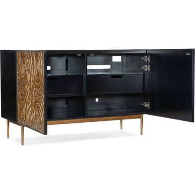 Melange Fingerprints Two Door Credenza 628-50216-15 628 50216 99 open silo