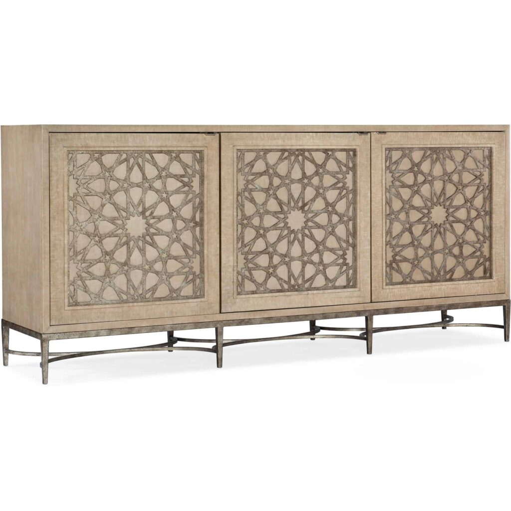 Melange Suzani Three Door Entertainment Console