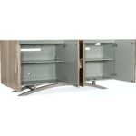 Melange Nolita Four Door Entertainment Console 628-55034-15 628 55034 15 open silo