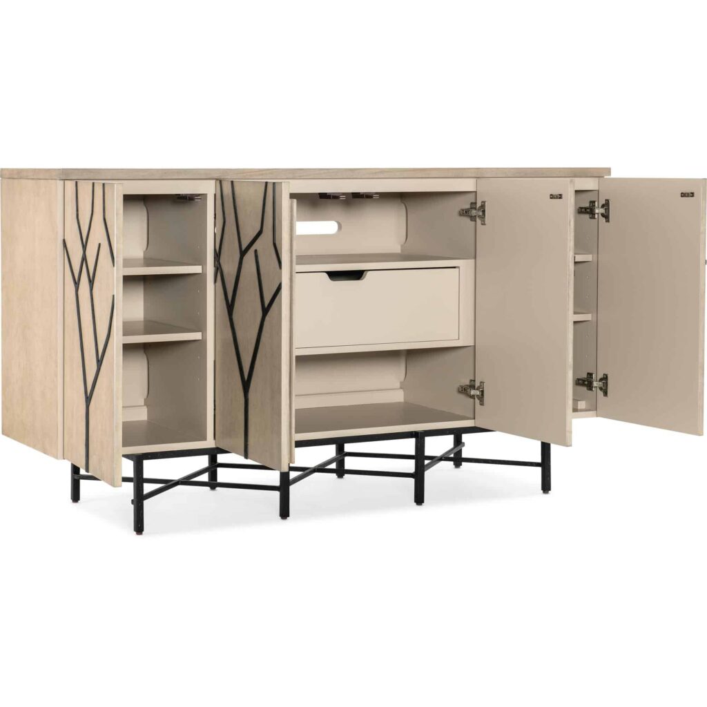 Melange Branched Four Door Entertainment Credenza - Image 2