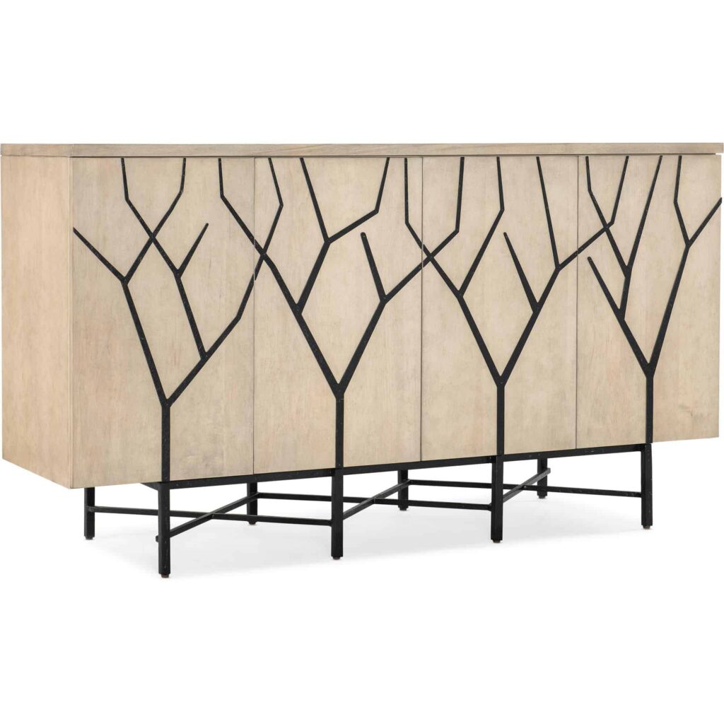 Melange Branched Four Door Entertainment Credenza