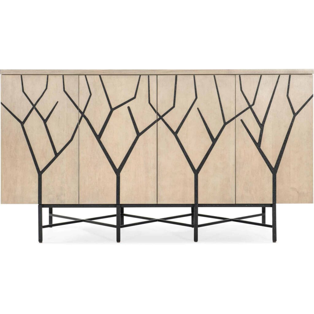 Melange Branched Four Door Entertainment Credenza - Image 3