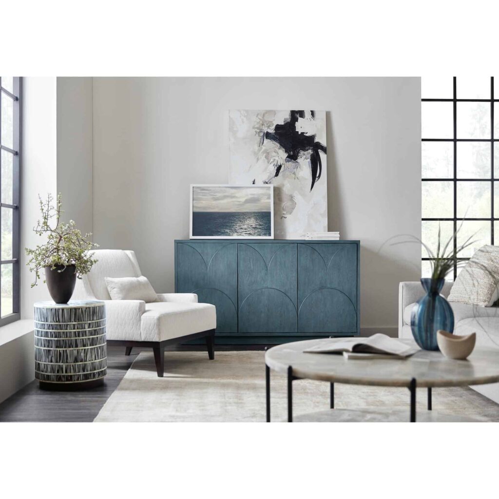 Melange Round Valley Three Door Entertainment Credenza - Image 5