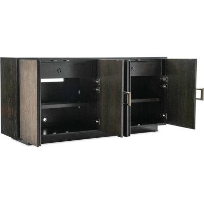 Melange Asher Four Door Entertainment Credenza 628-55055-89 628 55055 89 open silo