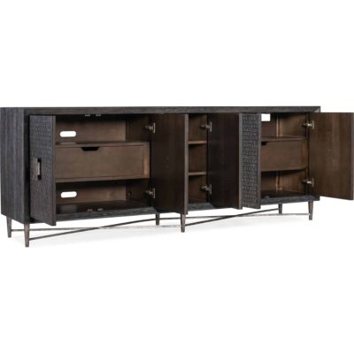 Melange Keenan Five Door Credenza 628-85106-96 628 85106 96 open silo