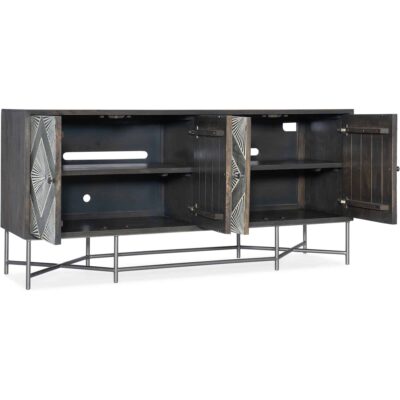 Melange Hawthorne Four Door Credenza 628-85122-98 628 85122 98 open silo