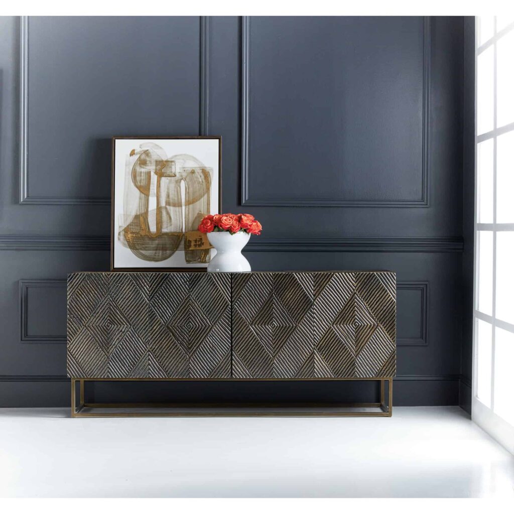 Melange Marcellus Four Door Credenza - Image 4