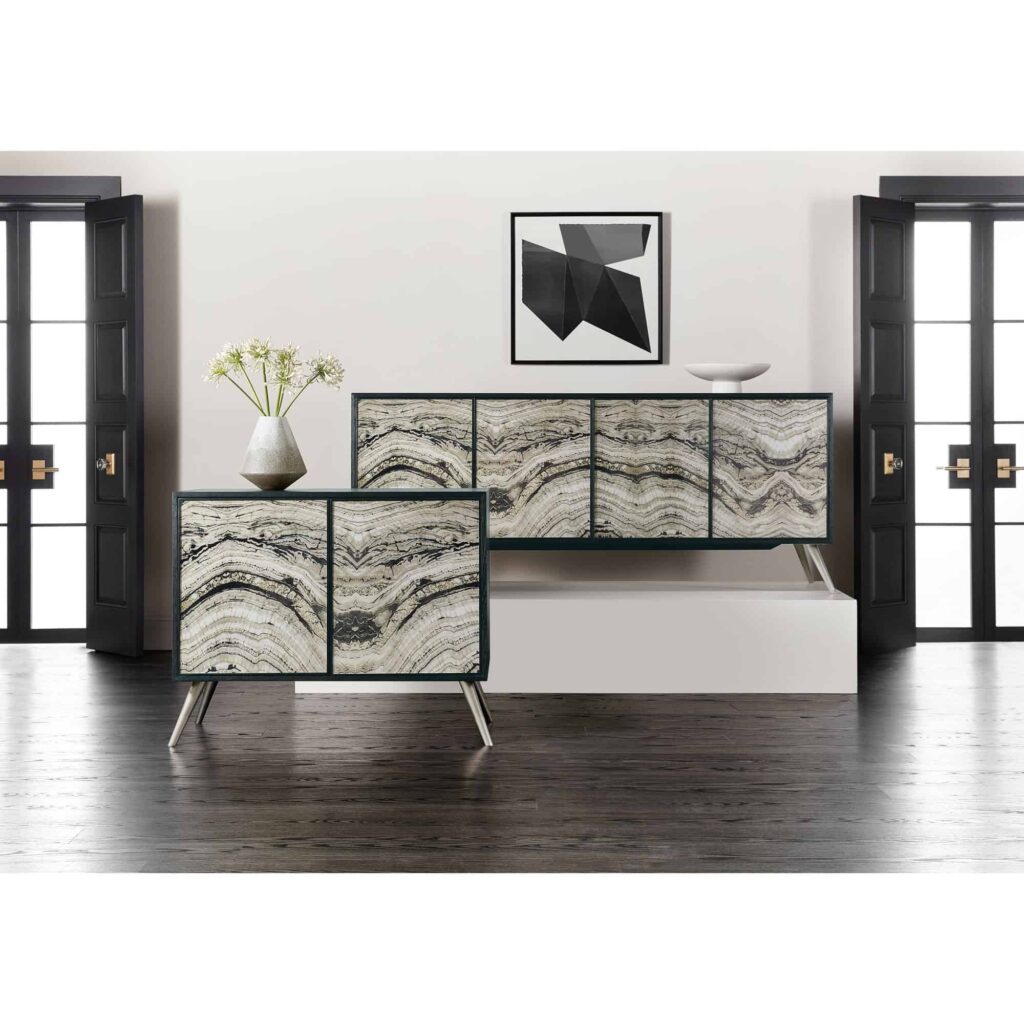 Melange Rockee Four Door Credenza - Image 4