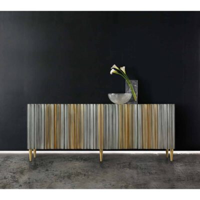 Melange Apollo Credenza 638-85435-MTL 638 85435 mtl abstract