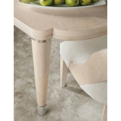 Nouveau Chic Rectangle Dining Table w/1-22in Leaf 6500-75200-80 6500 75200 80 detail