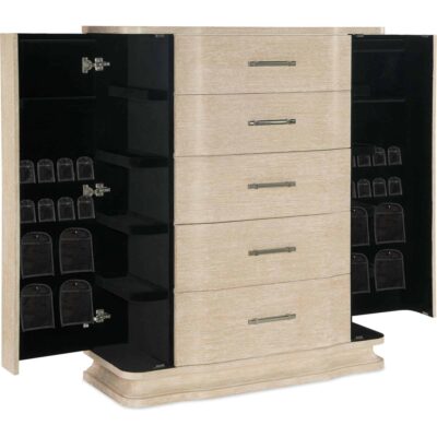 Nouveau Chic Five Drawer Chest 6500-90010-80 6500 90010 80 open silo