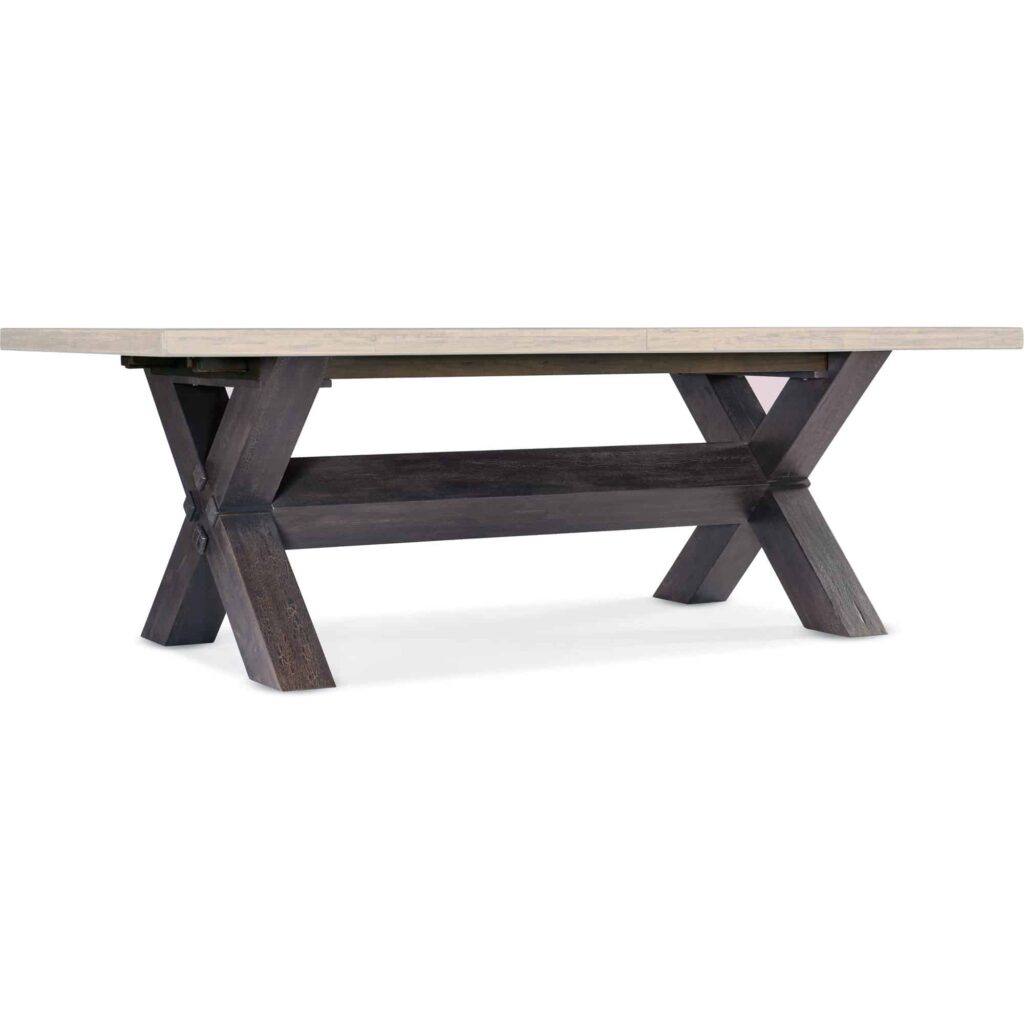 Big Sky Trestle Dining Table w/2-20in leaves - Image 11