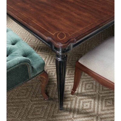 Charleston Rectangle Leg Dining Table w-2-22in leaves 6750-75200-00 6750 75200 00 detail