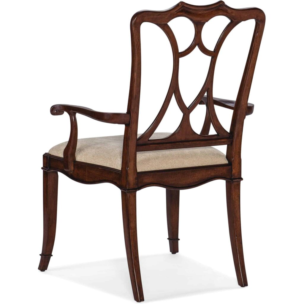 Charleston Upholstered Seat Arm Chair - Image 2