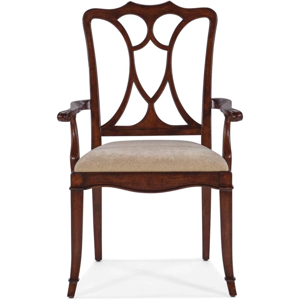 Charleston Upholstered Seat Arm Chair - Image 3