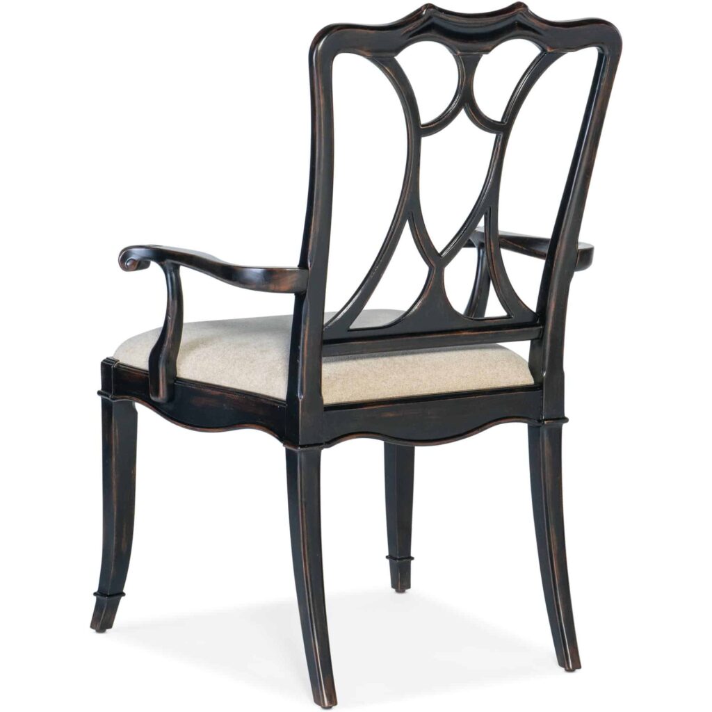 Charleston Upholstered Seat Arm Chair - Image 2