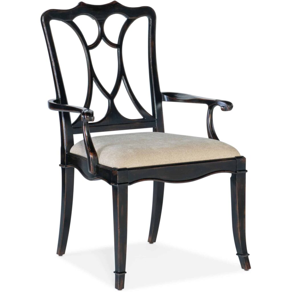 Charleston Upholstered Seat Arm Chair