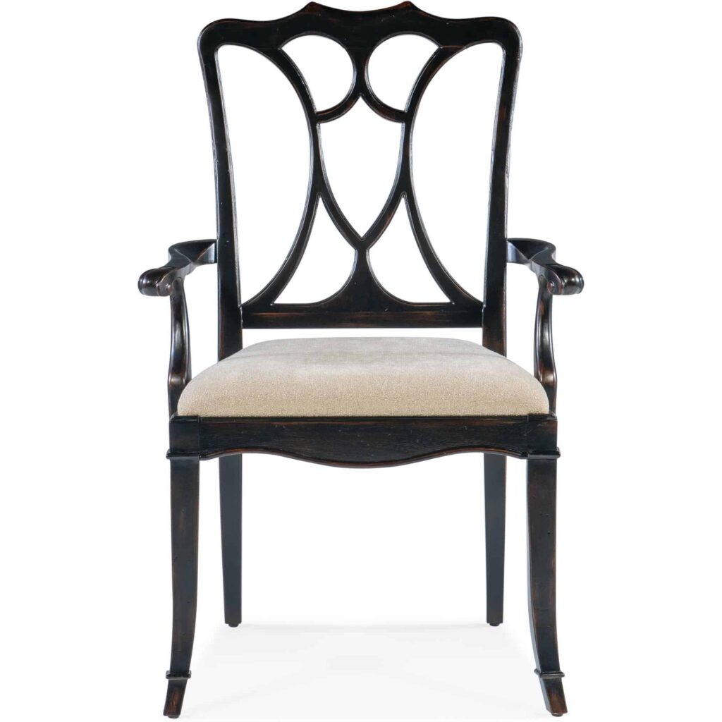 Charleston Upholstered Seat Arm Chair - Image 3